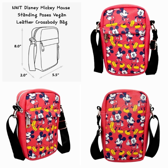 UPDATE Disney Mickey Mouse Poses Crossbody by BuckleDown & Mickey Ears Adult Cap - Picture 4 of 8